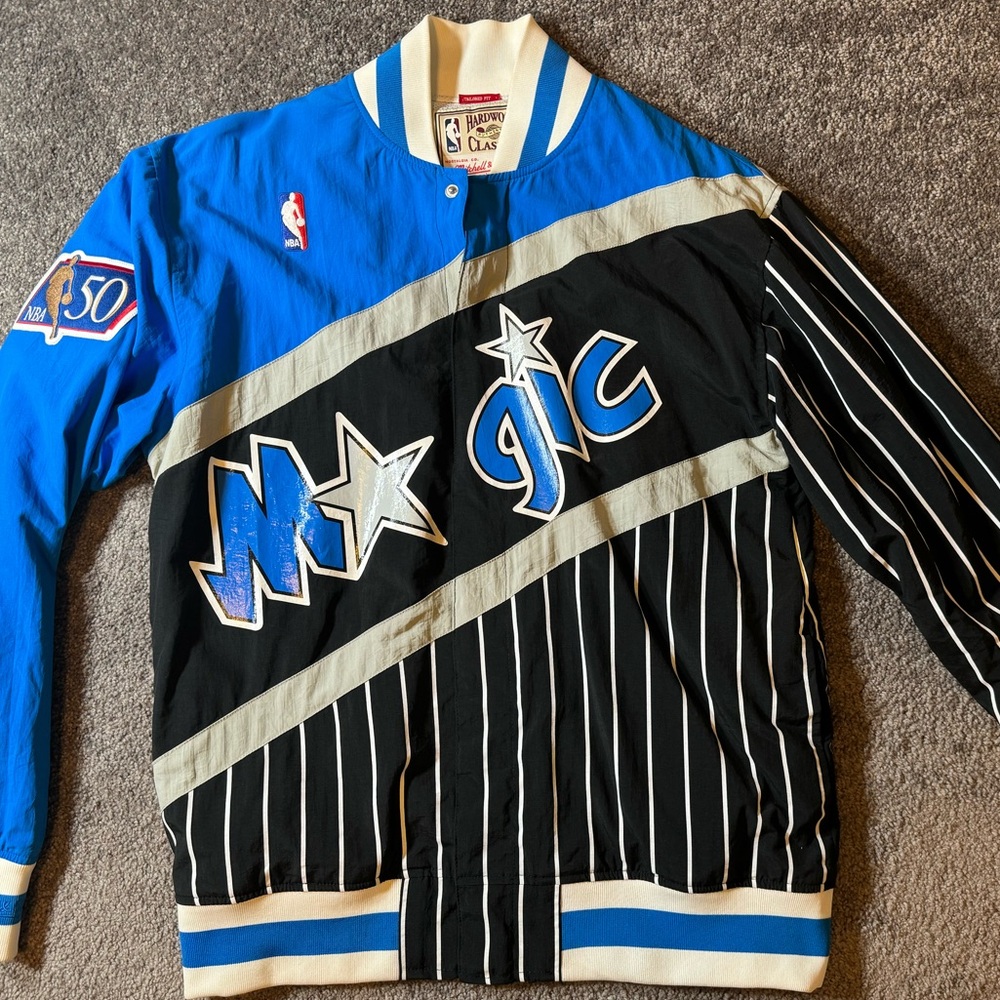 Orlando Magic 1996-97 Black Authentic Full-Snap Warmup Jacket